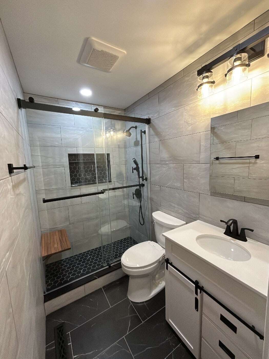 Glass shower renovation completed by J&J Home Renovations