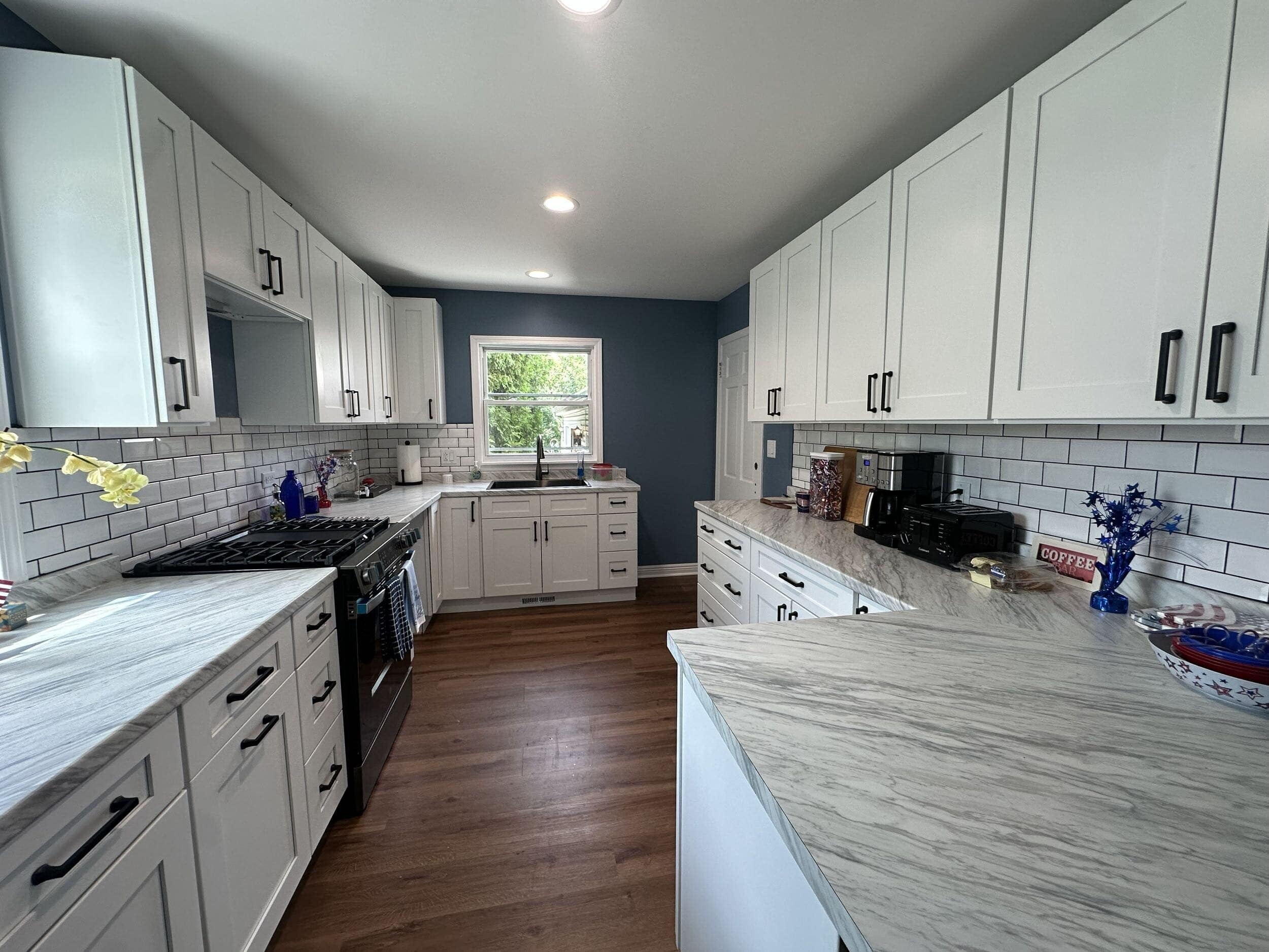 Wide view of a remodeled Mundelein kitchen